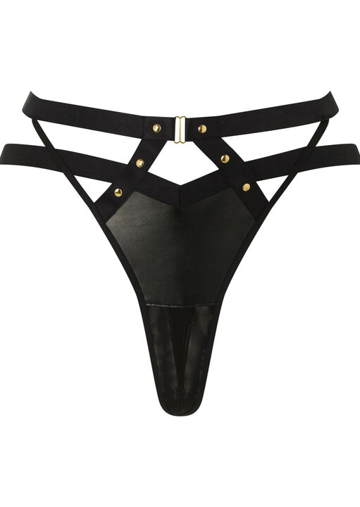 After Dark PU Crotchless G-String image number 4.0