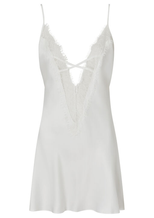 Cherryann Satin Lace Chemise Lingerie image number 4.0