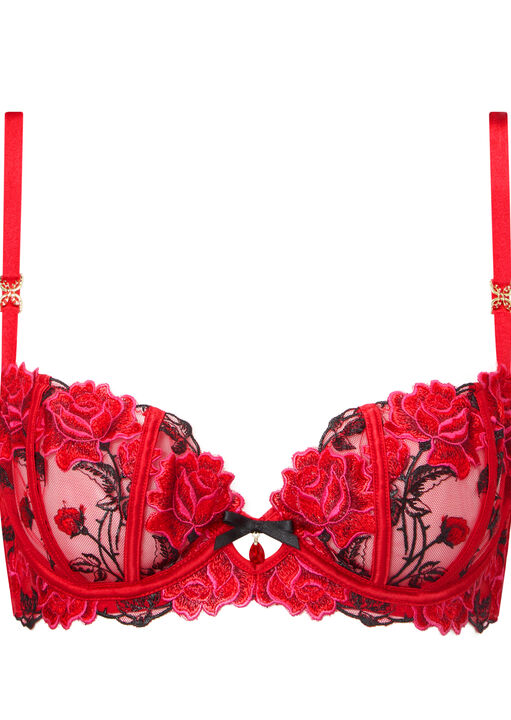 Roses Are Red Non Padded Balcony Bra image number 5.0