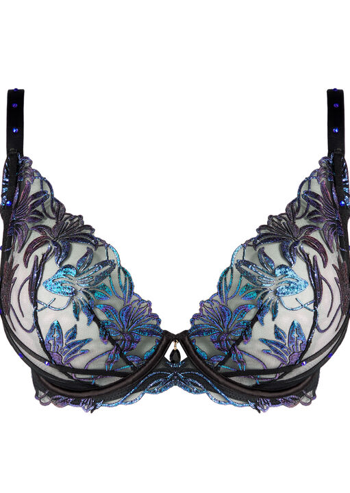 Twilight Tryst Fuller Bust Non Padded Plunge Bra image number 4.0