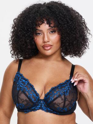 Sexy Lace Fuller Bust Non Padded Plunge Bra
