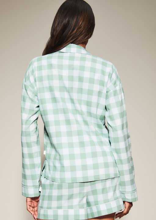 Knickerbox Gingham Pyjama Shirt & Shorts Set image number 2.0