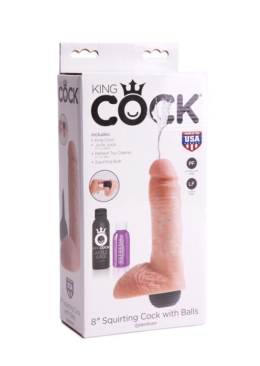 King Cock 8" Squirting Dildo image number 5.0