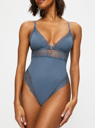 Knickerbox Louisa Lace Ribbed Lingerie Body