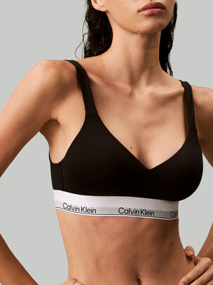 Modern Cotton Lift Bralette - Black