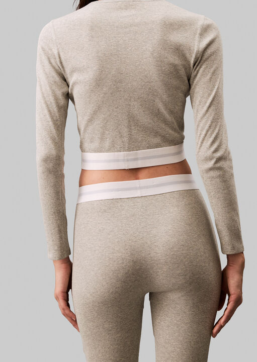 Modern Ribbed Long Sleeve Bralette image number 2.0