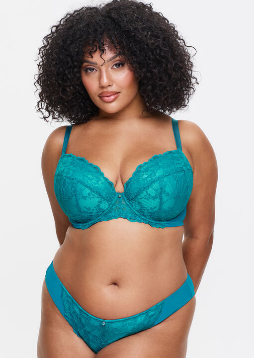 Sexy Lace Padded Plunge Bra image number 8.0