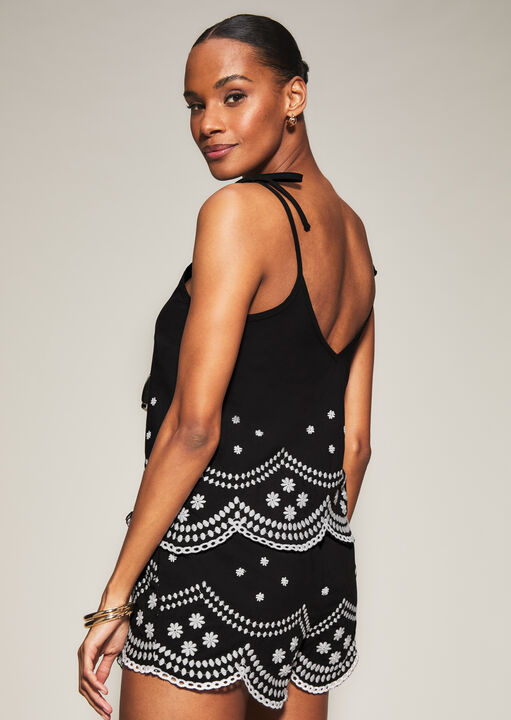 Knickerbox Broderie Floral Embroidered Cami Top & Shorts Set image number 2.0
