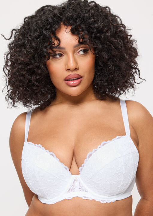 Sexy Lace Padded Plunge Bra image number 4.0