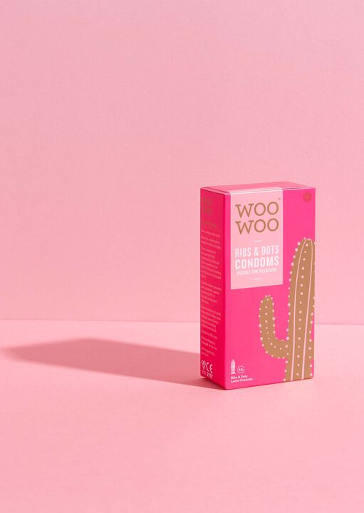Woo Woo Ribs & Dots Condoms 12 Pack image number 7.0