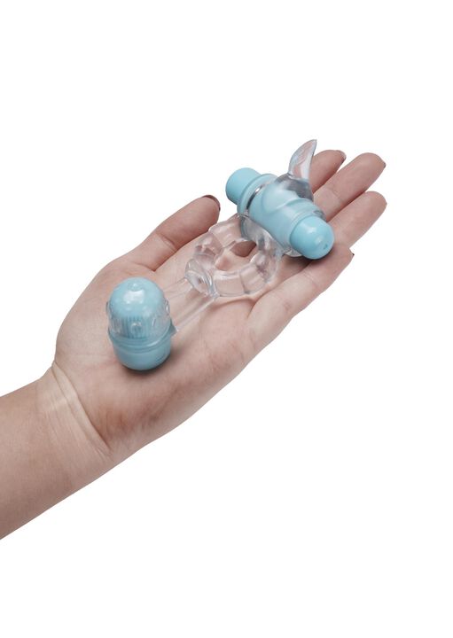 Double Vibrating Super Stretch Couples Cock Ring with Removable Bullet image number 1.0