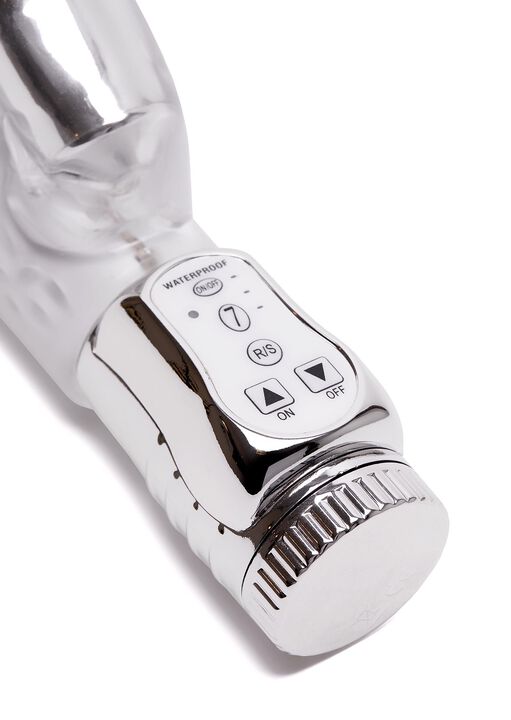 Rotating Rampant Rabbit Glitter Jelly Vibrator image number 2.0