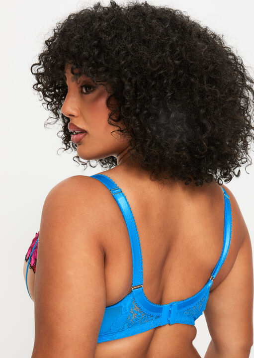 Caged Hibiscus Fuller Bust Non Padded Balcony Bra image number 3.0