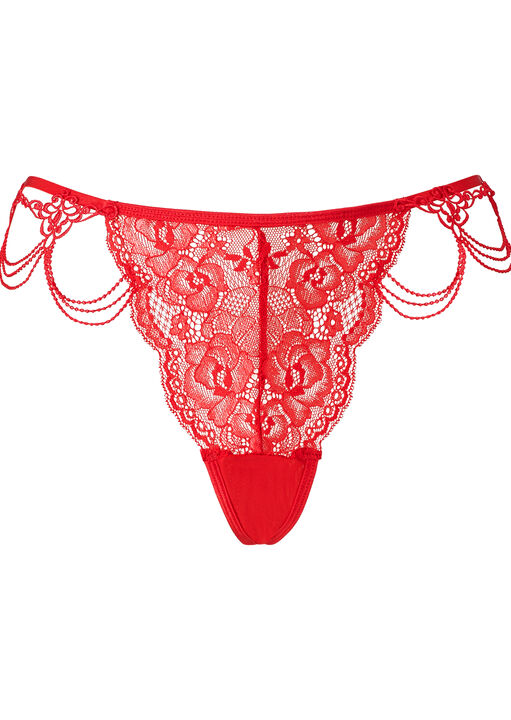 Tease & Please Guipure Lace Crotchless G-String image number 4.0