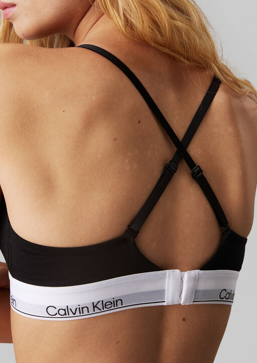 Modern Cotton Triangle Bralette image number 4.0