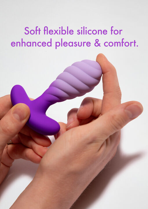 2.5 Inch Twisted Ripple Textured Butt Plug image number 0.0