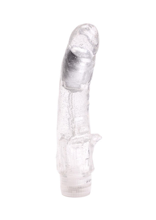 5 Inch Crystal Glitter Waterproof Jelly Vibrator image number 0.0