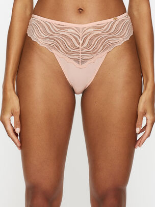 Lola High Waisted Thong - Light Pink
