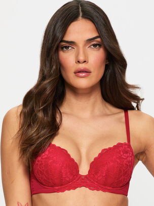 Sexy Lace Padded Plunge Bra