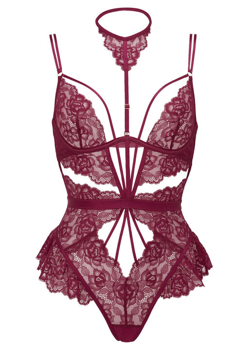 Tease Me Twice Lace Crotchless Teddy Lingerie image number 5.0