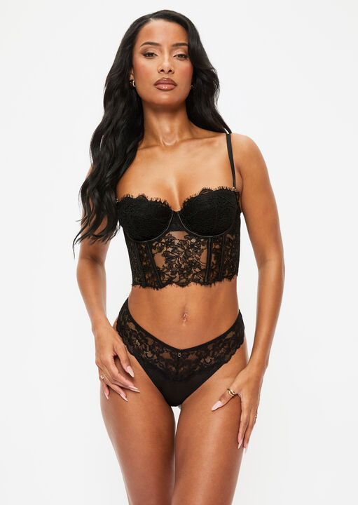 Lace Envy Padded Underwired Corset Top image number 6.0