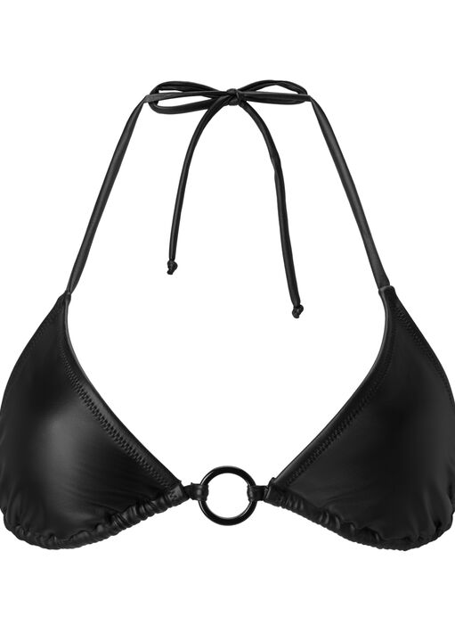 Triangle PU Bikini Top  image number 6.0