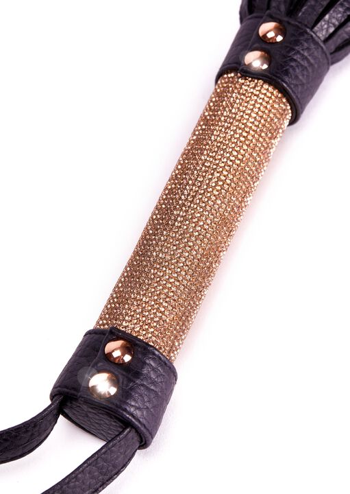 Parlour Faux Leather Diamante Flogger image number 2.0