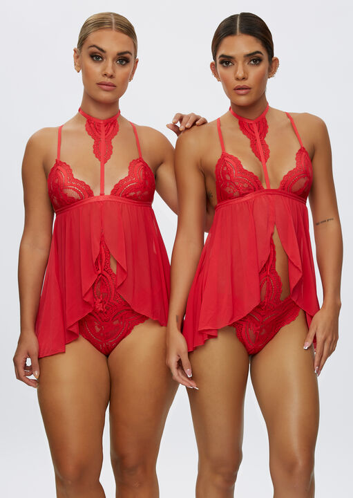 The Taylor Babydoll and Brazilian Set image number 1.0