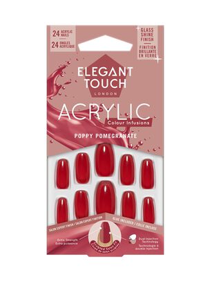Elegant Touch Acrylic Nails - Poppy Pomegranate