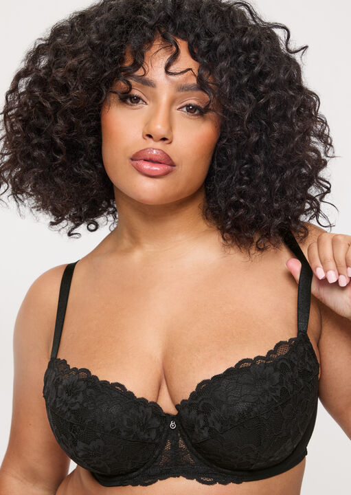 Sexy Lace Padded Balcony Bra image number 1.0