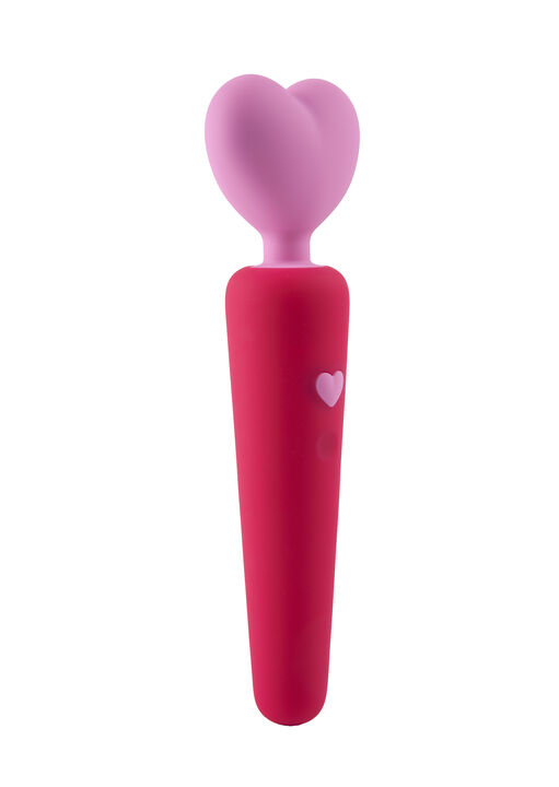 Lovers Heart Silicone Waterproof Vibrating Wand image number 4.0