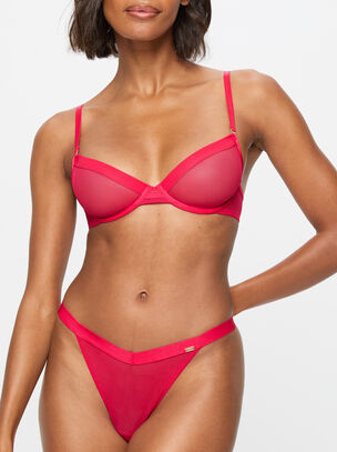 Zadie Non Pad Plunge Bra - Red