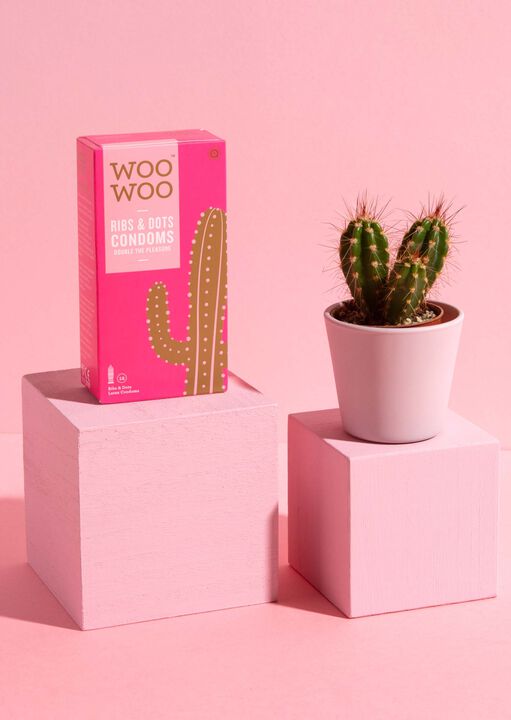 Woo Woo Ribs & Dots Condoms 12 Pack image number 3.0