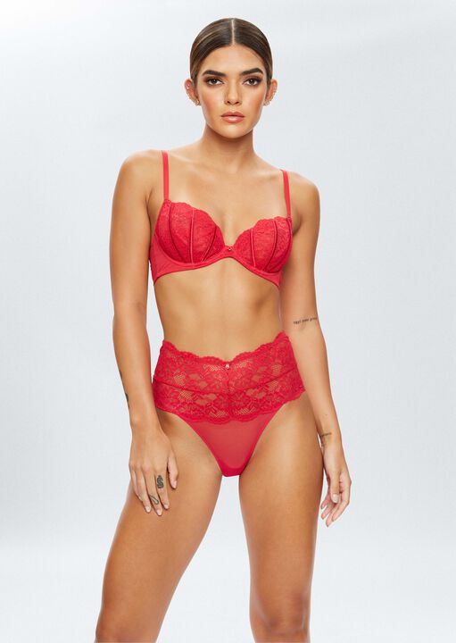Sexy Lace Planet Non Pad Plunge Bra image number 0.0