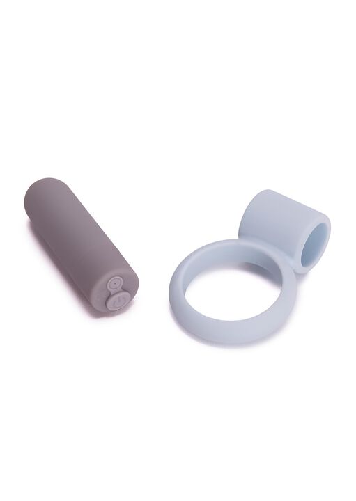 Rechargeable Vibrating Bullet Cock Ring image number 1.0