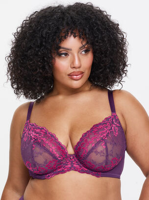 Sexy Lace Fuller Bust Non Padded Plunge Bra