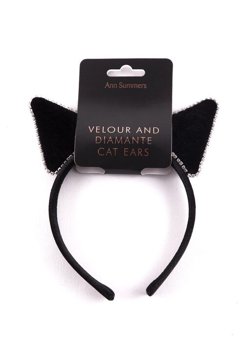 Velour and Diamante Cat Ears image number 6.0