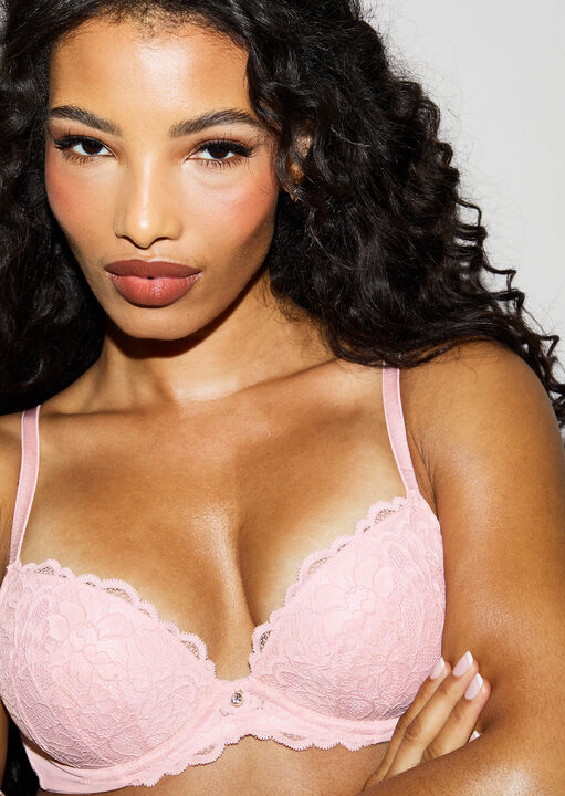 Sexy Lace Padded Plunge Bra image number 0.0