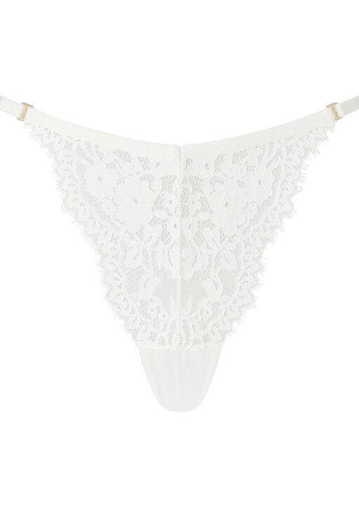 Knickerbox Renee Lace G-String - Ivory image number 4.0