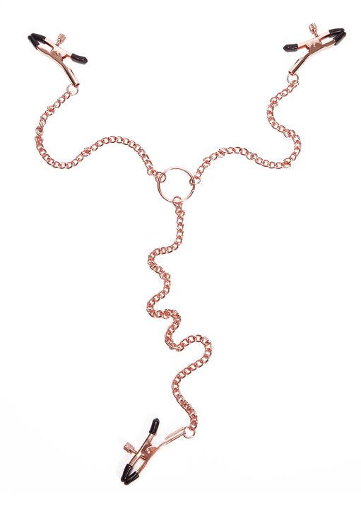 Rose Gold Nipple and Clit Chain image number 0.0