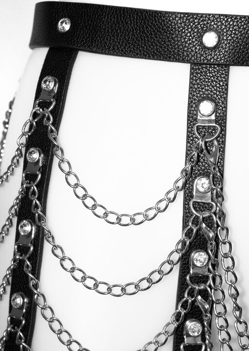 Diamante and Chain Skirt Harness image number 4.0