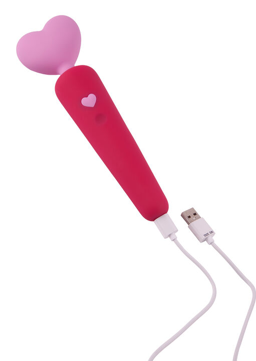 Lovers Heart Silicone Waterproof Vibrating Wand image number 5.0