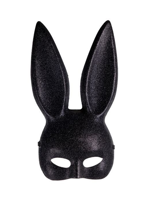 Bunny Mask Black Glitter image number 3.0