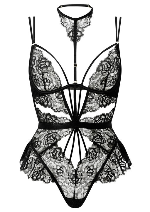 Tease Me Twice Lace Crotchless Teddy Lingerie image number 5.0