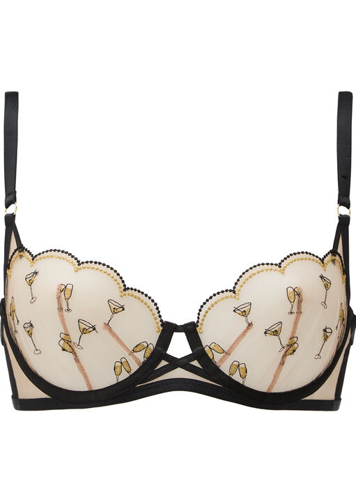 Midnight Martini Non Padded Balcony Bra image number 6.0
