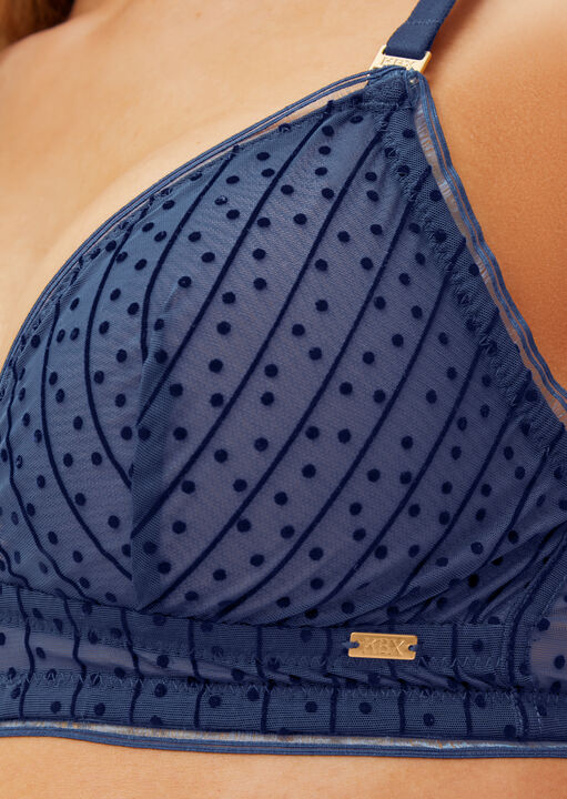 Maya Flocked Triangle Bralette image number 3.0