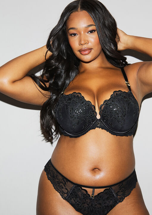 The Icon Fuller Bust Padded Plunge Bra image number 3.0
