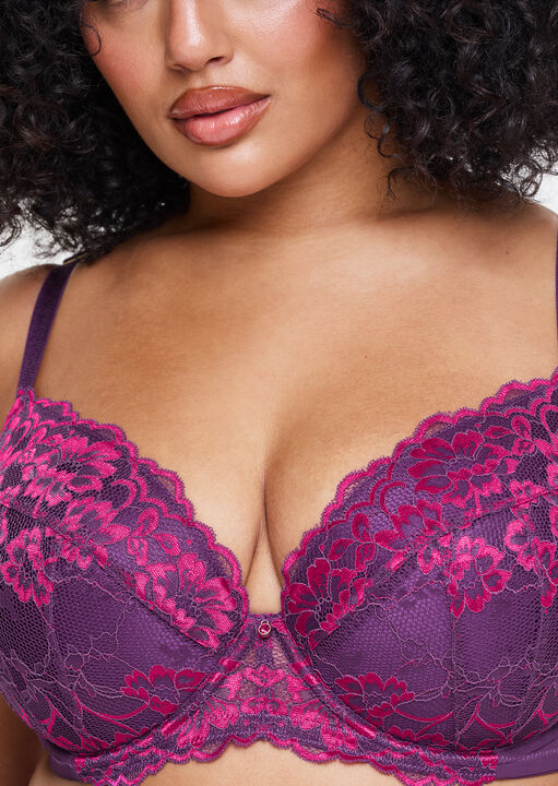 Sexy Lace Padded Plunge Bra image number 5.0