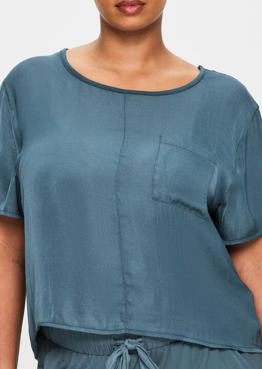 Raye Satin Jersey T-Shirt image number 6.0