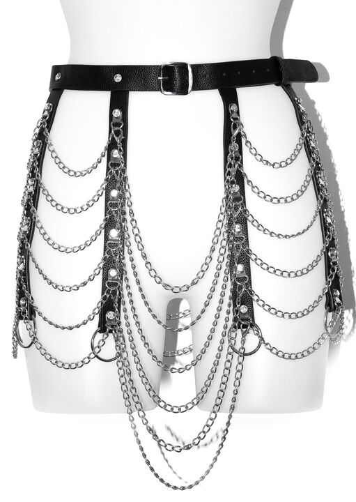 Diamante and Chain Skirt Harness image number 2.0